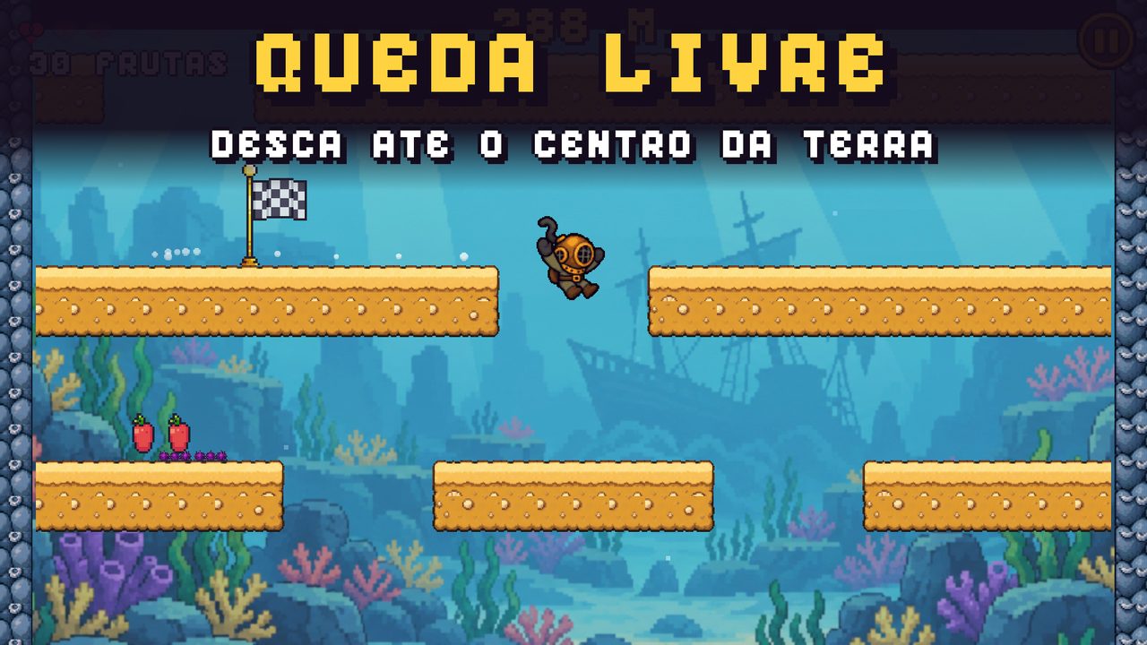 Minijogo Queda Livre no fundo do mar